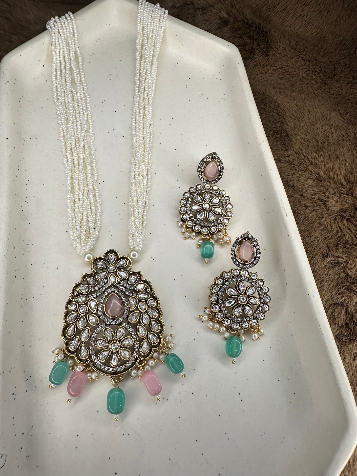 Earrings Close Up – Pastel Stone Drops