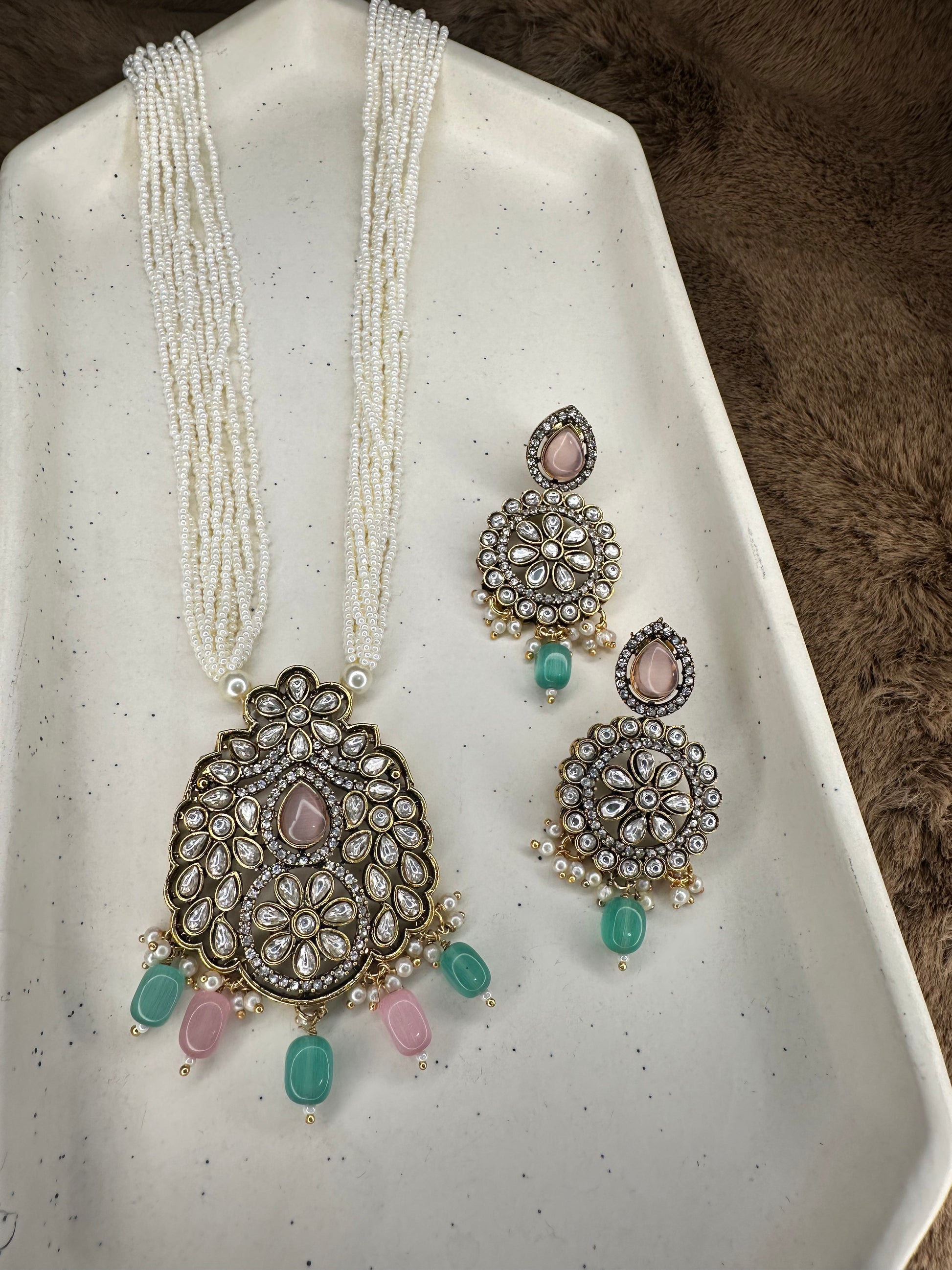 Earrings Close Up – Pastel Stone Drops