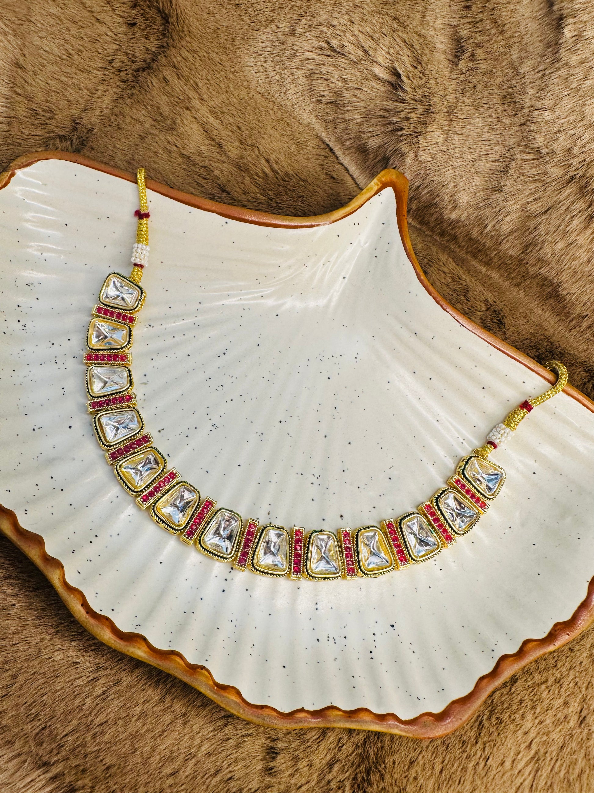 Choker and Earrings—Modern Layout