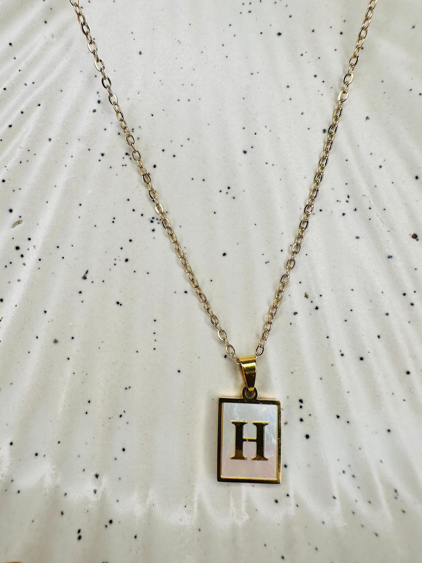 Golden Alphabet Pendant Necklace – Personalized Letter Chain