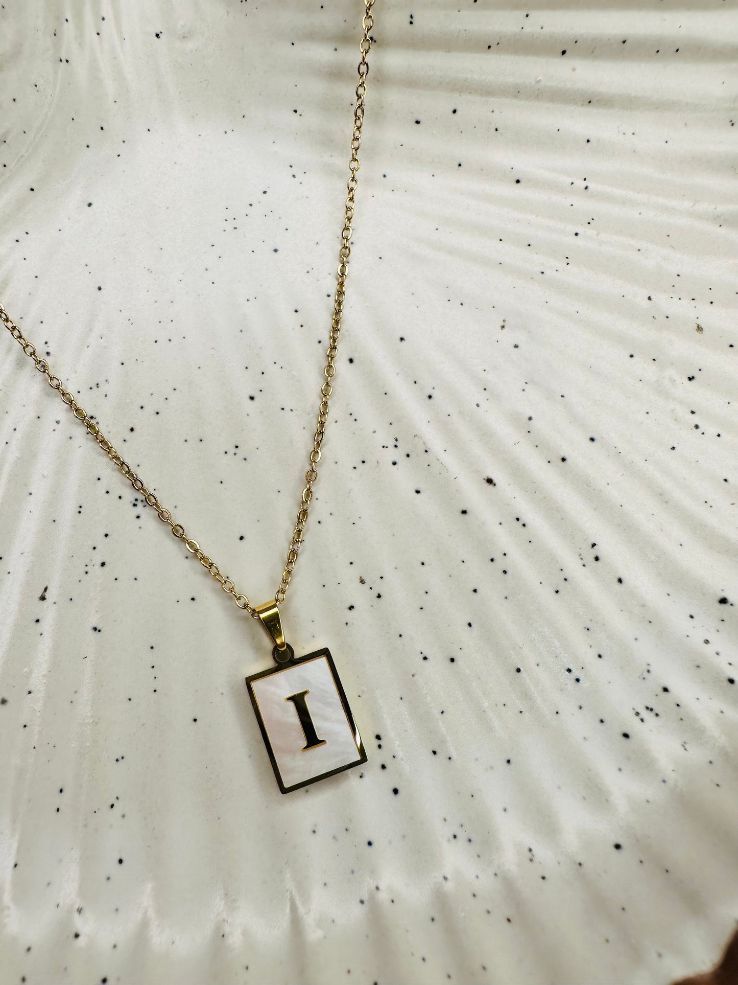 Golden Alphabet Pendant Necklace – Personalized Letter Chain