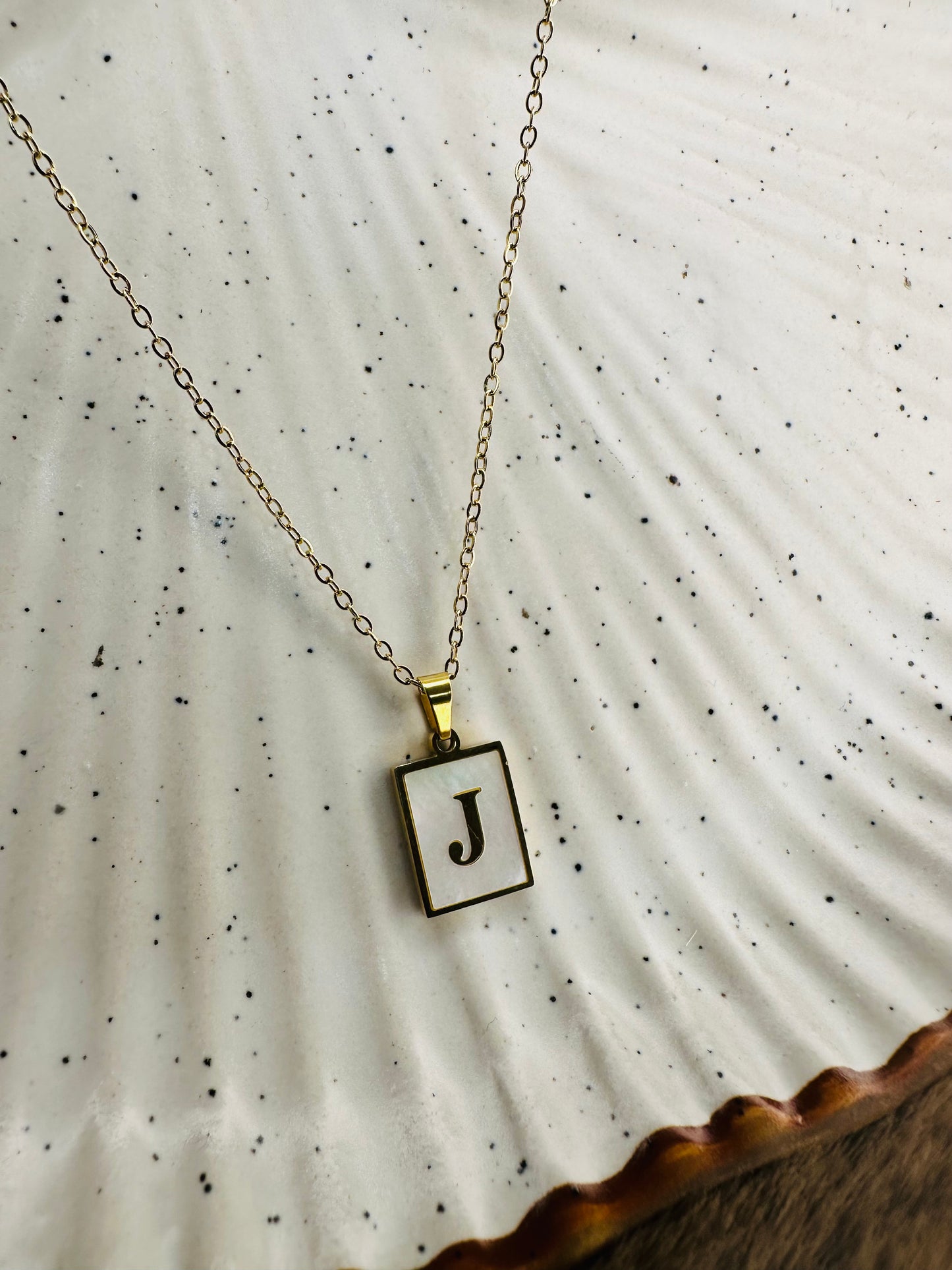 Golden Alphabet Pendant Necklace – Personalized Letter Chain