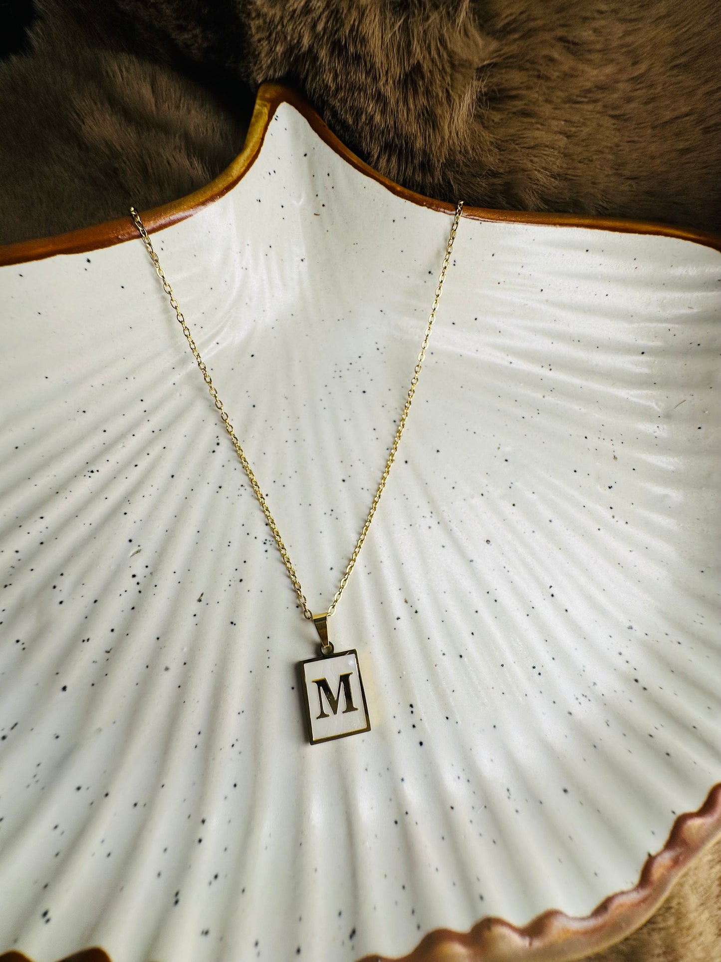 Golden Alphabet Pendant Necklace – Personalized Letter Chain