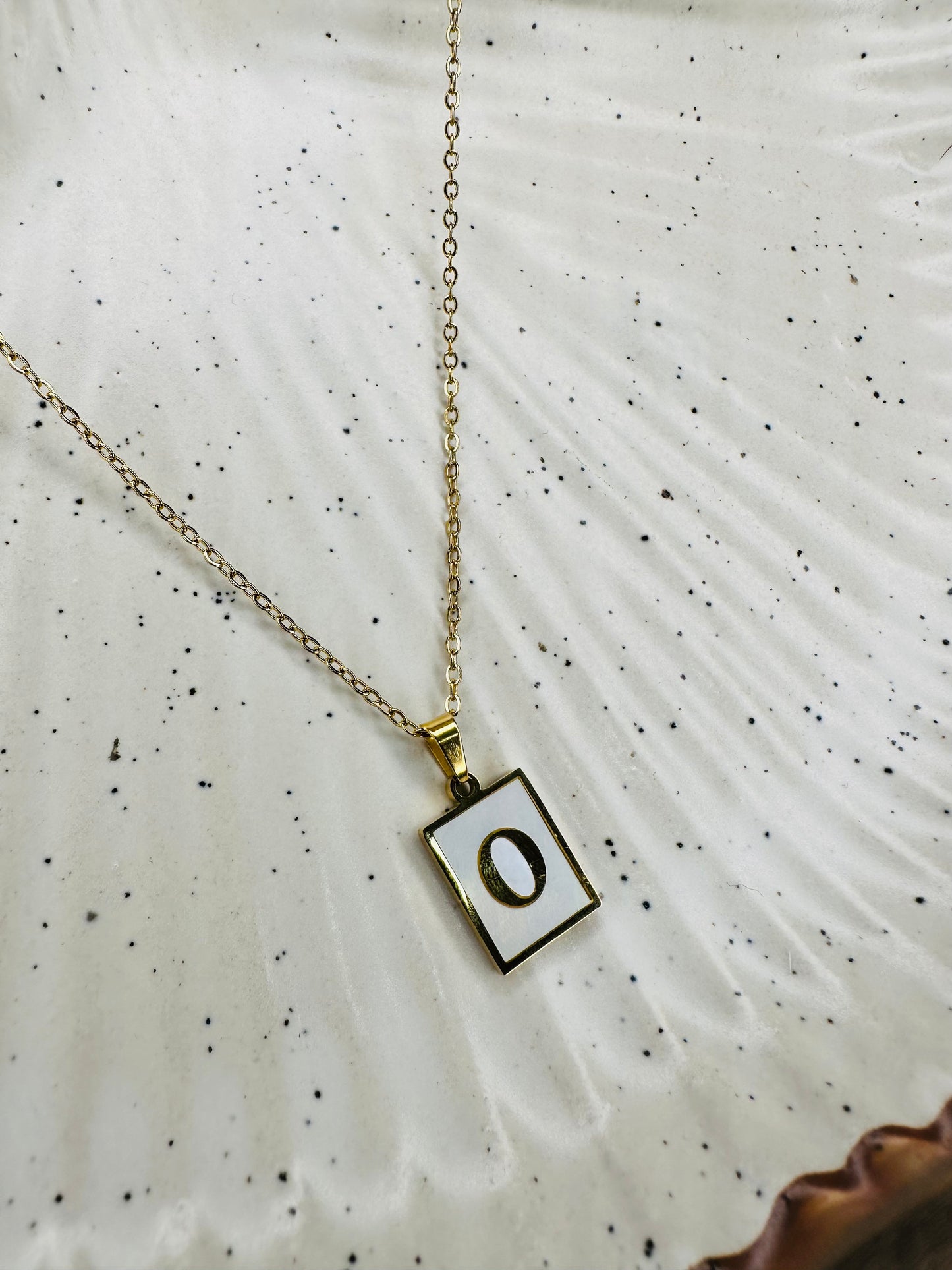 Golden Alphabet Pendant Necklace – Personalized Letter Chain