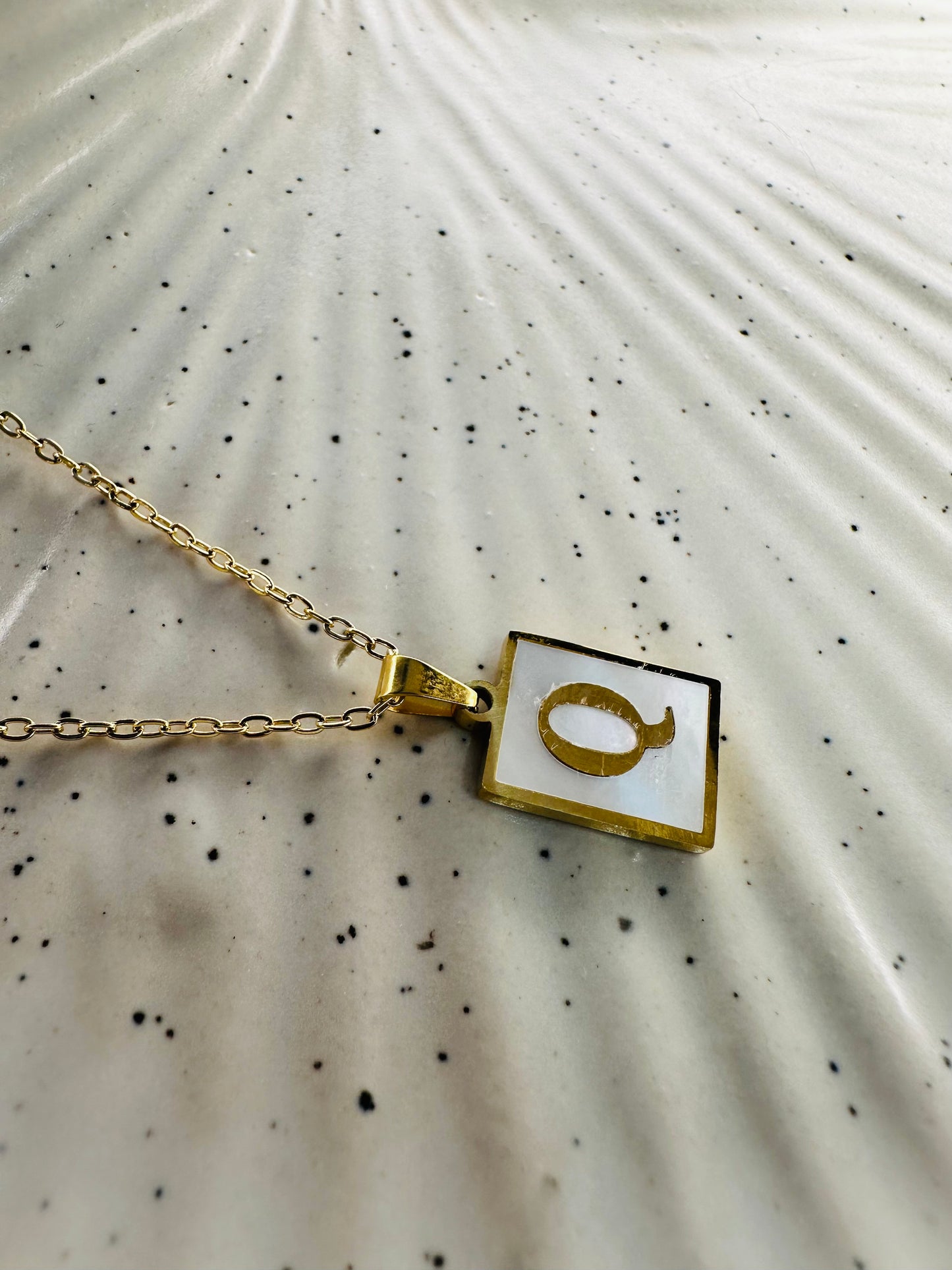 Golden Alphabet Pendant Necklace – Personalized Letter Chain