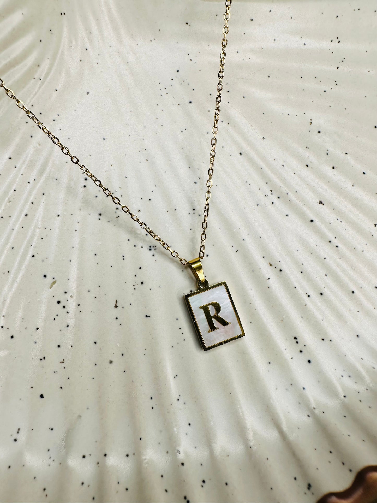 Golden Alphabet Pendant Necklace – Personalized Letter Chain