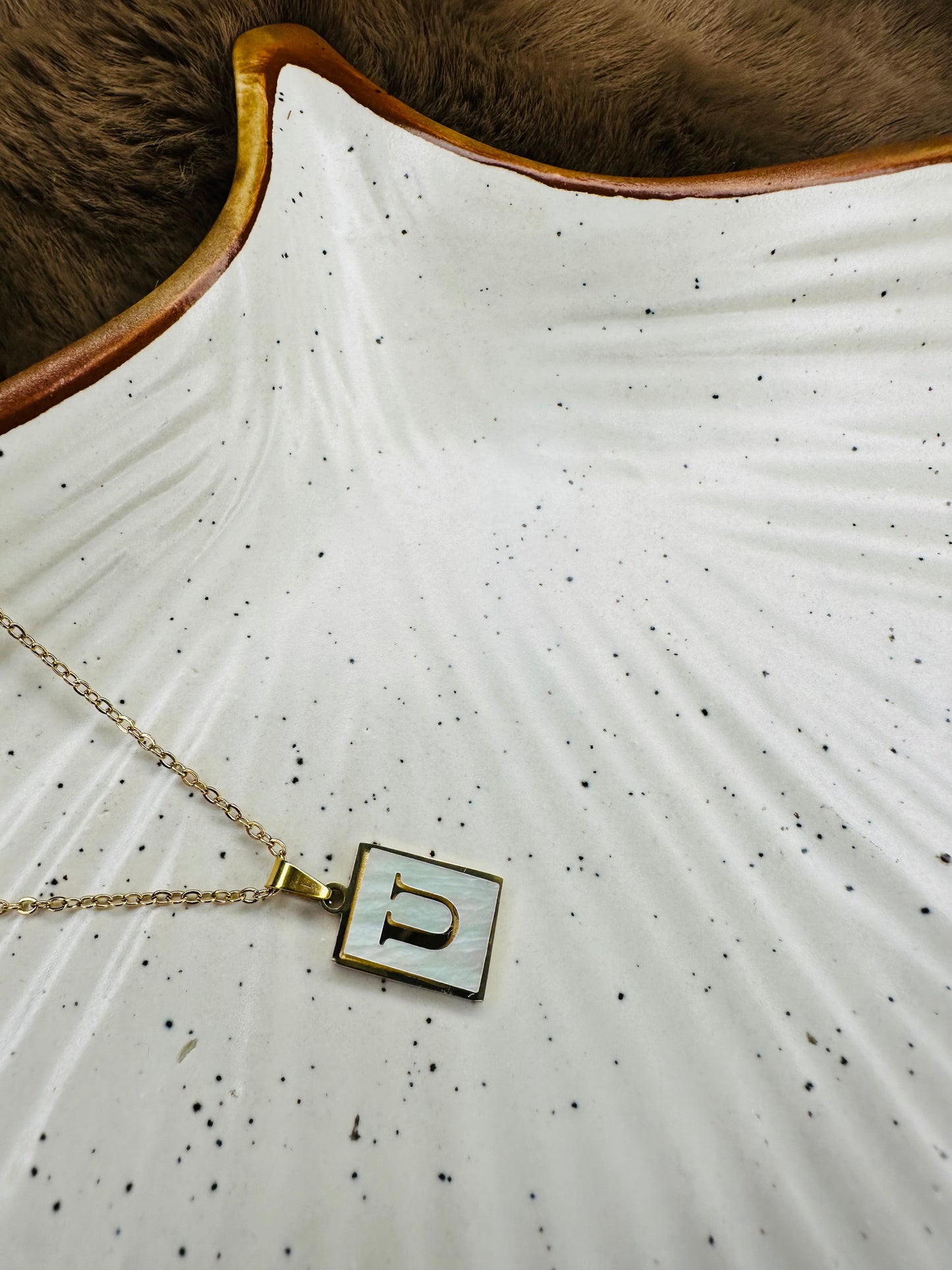 Golden Alphabet Pendant Necklace – Personalized Letter Chain