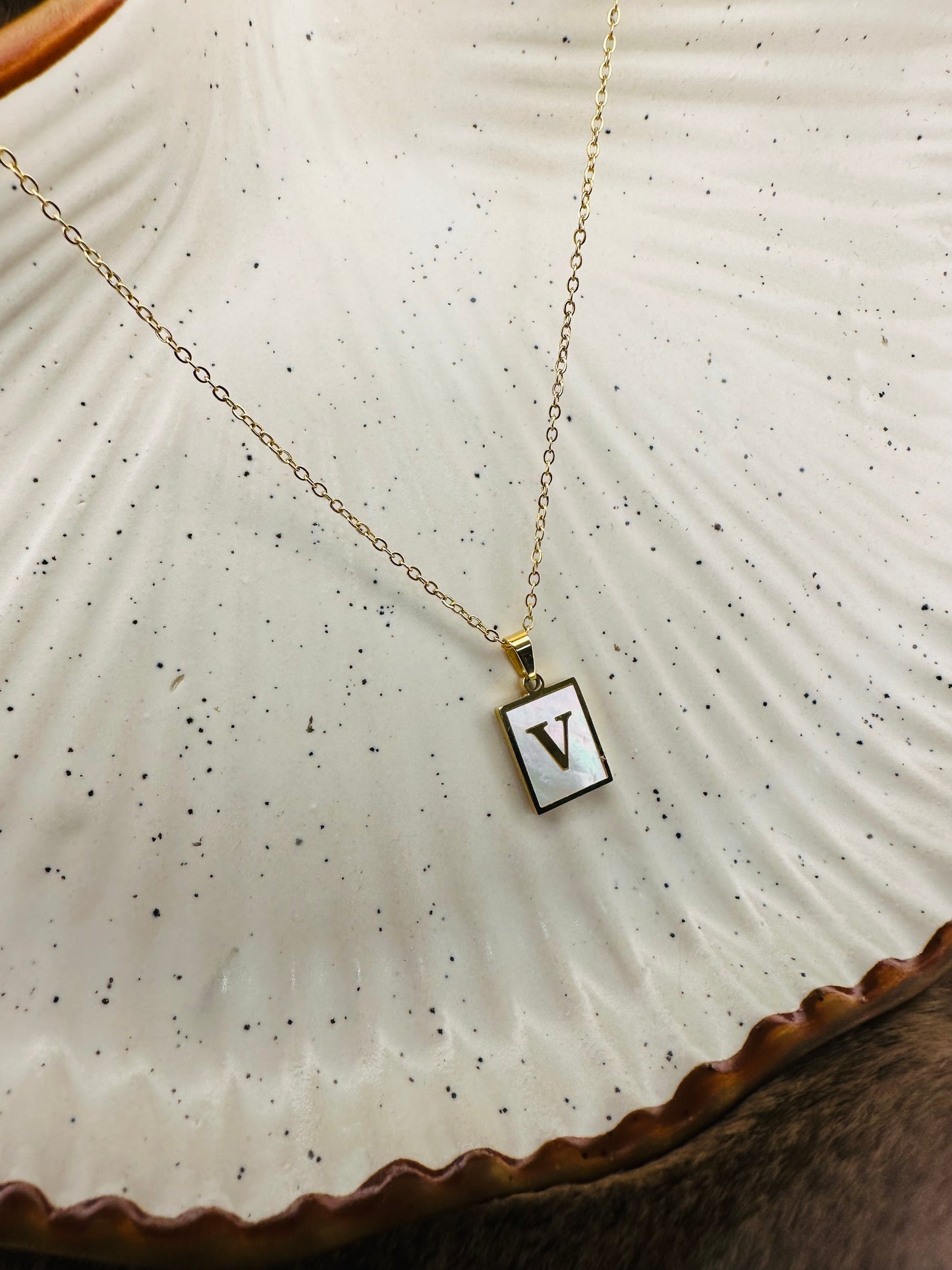 Golden Alphabet Pendant Necklace – Personalized Letter Chain