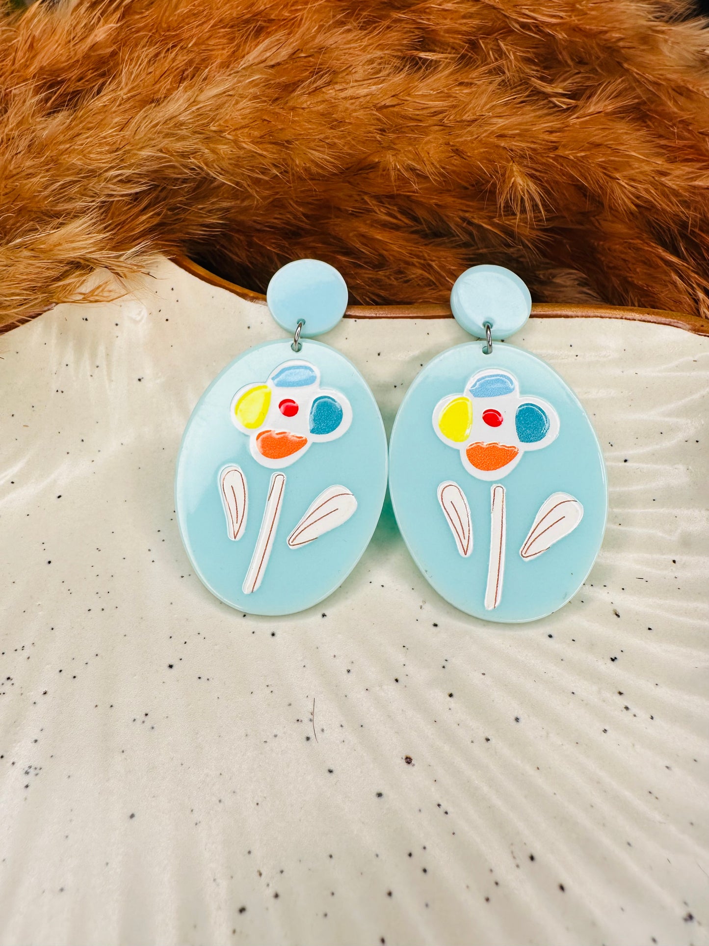 HeyBae Quirky Floral Statement Earrings | Trendy Jewelry โน249