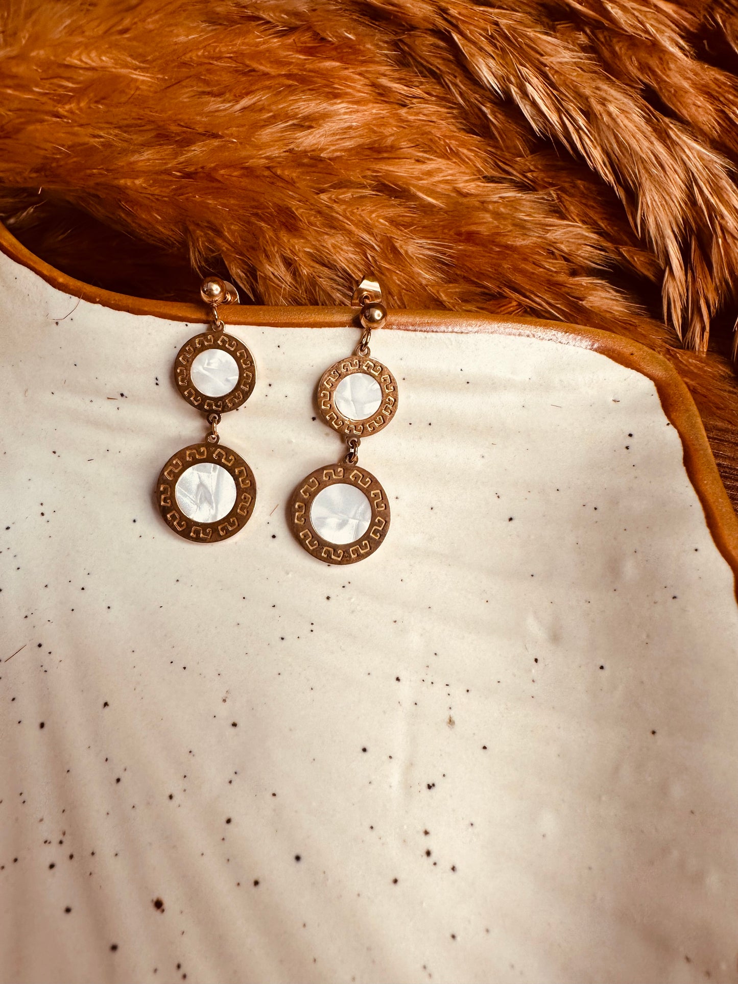 HeyBae Gold Geometric Dangle Earrings – Ethnic & Western Chic