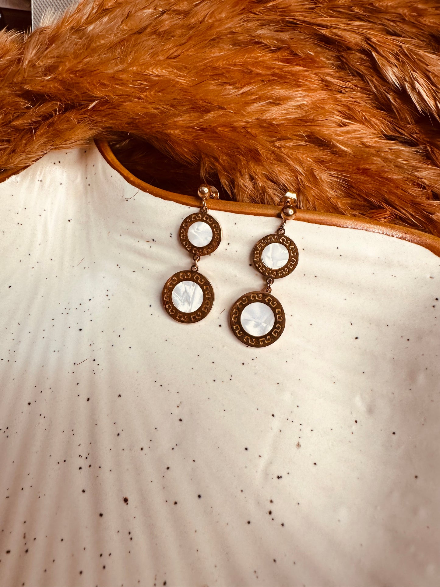 HeyBae Gold Geometric Dangle Earrings – Ethnic & Western Chic