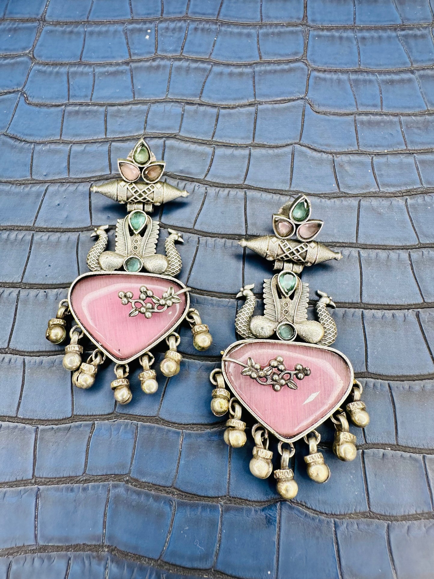 HeyBae Big Oxidised Earrings for Women – Ethnic & Western Statement Earrings