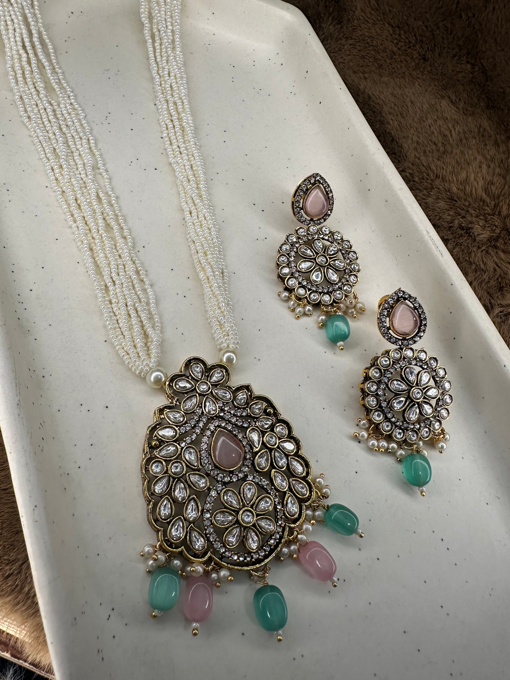 Full Bridal Necklace & Earrings Set