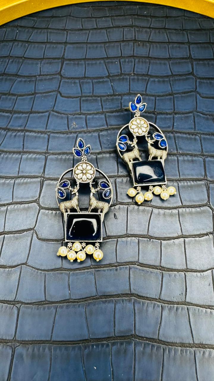 Mughal Deer Jhumka Earrings
