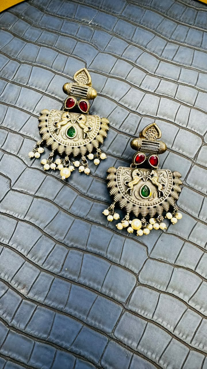 Zariya Oxidised Earrings