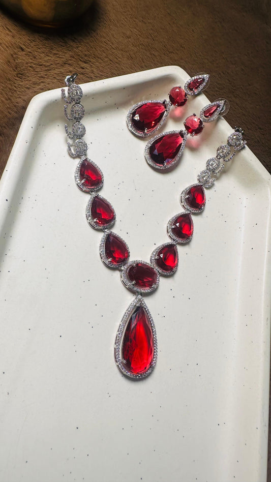 Noor-e-Ruby Necklace Set