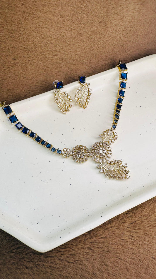 Hey Bae Sapphire Crystal Statement Necklace Set