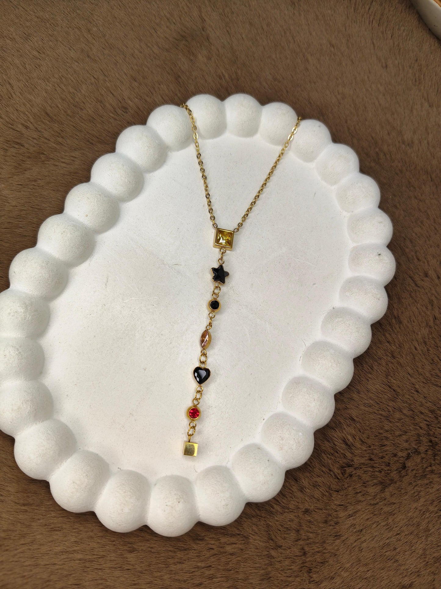 Midnight Charm Cascade Necklace