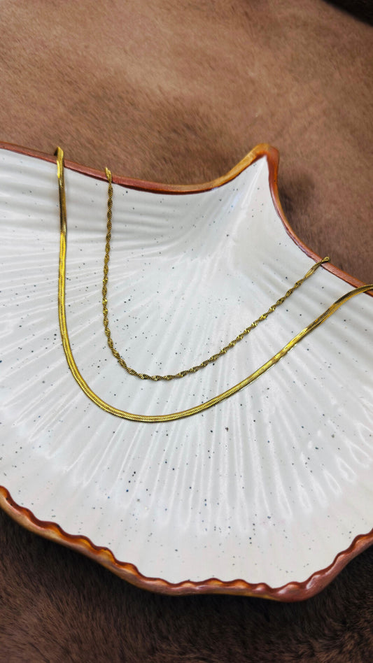 Golden Duo Layered Chain Necklace