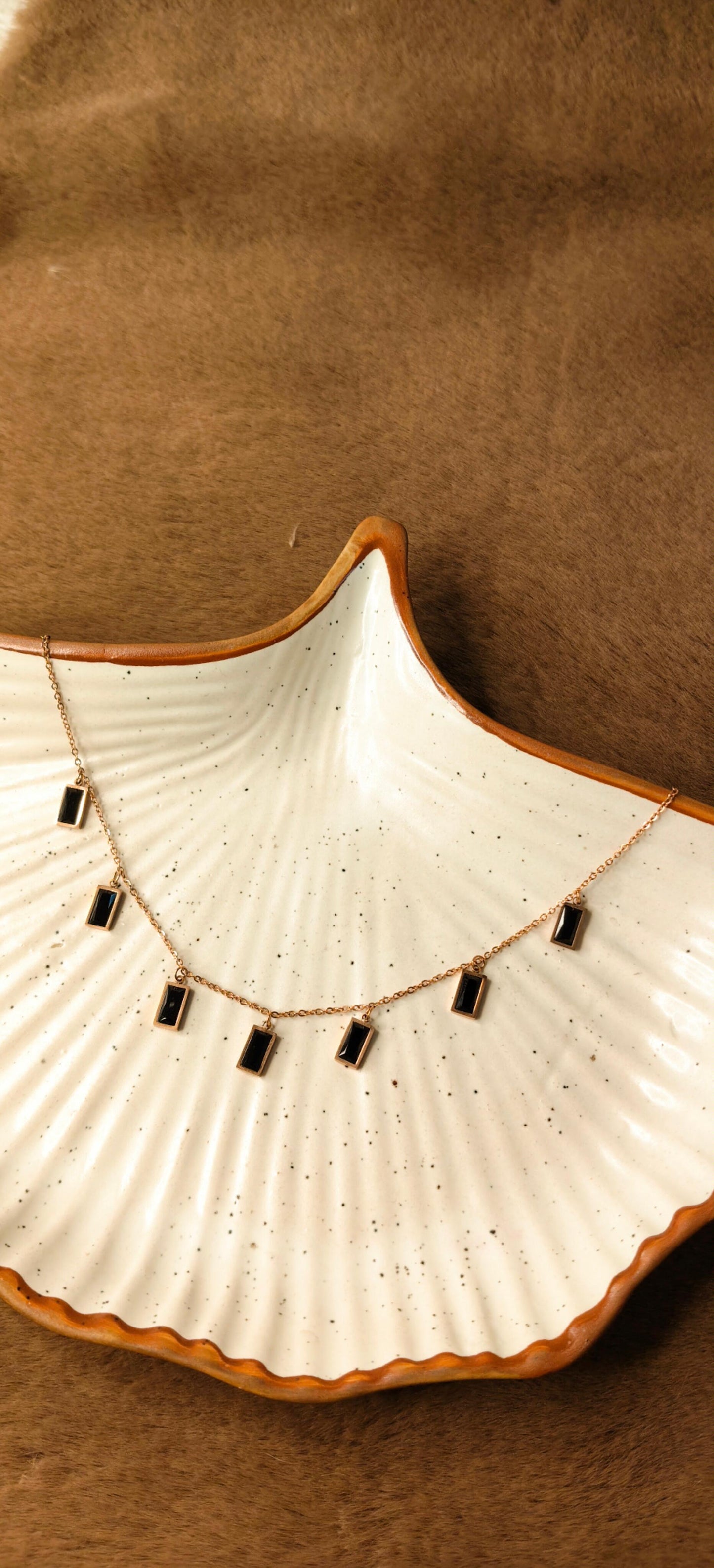 Onyx Bar Cascade Necklace