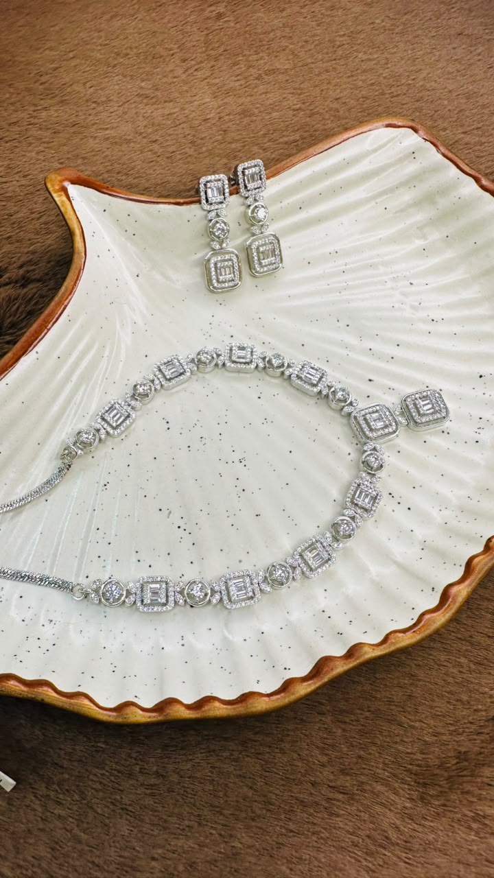 Modern Geometry Necklace Set