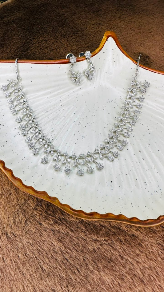 Floral Cascade Necklace Set
