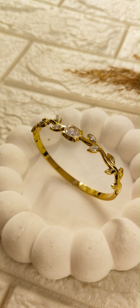 Gulnaar Crystal Vine Bangle Bracelet