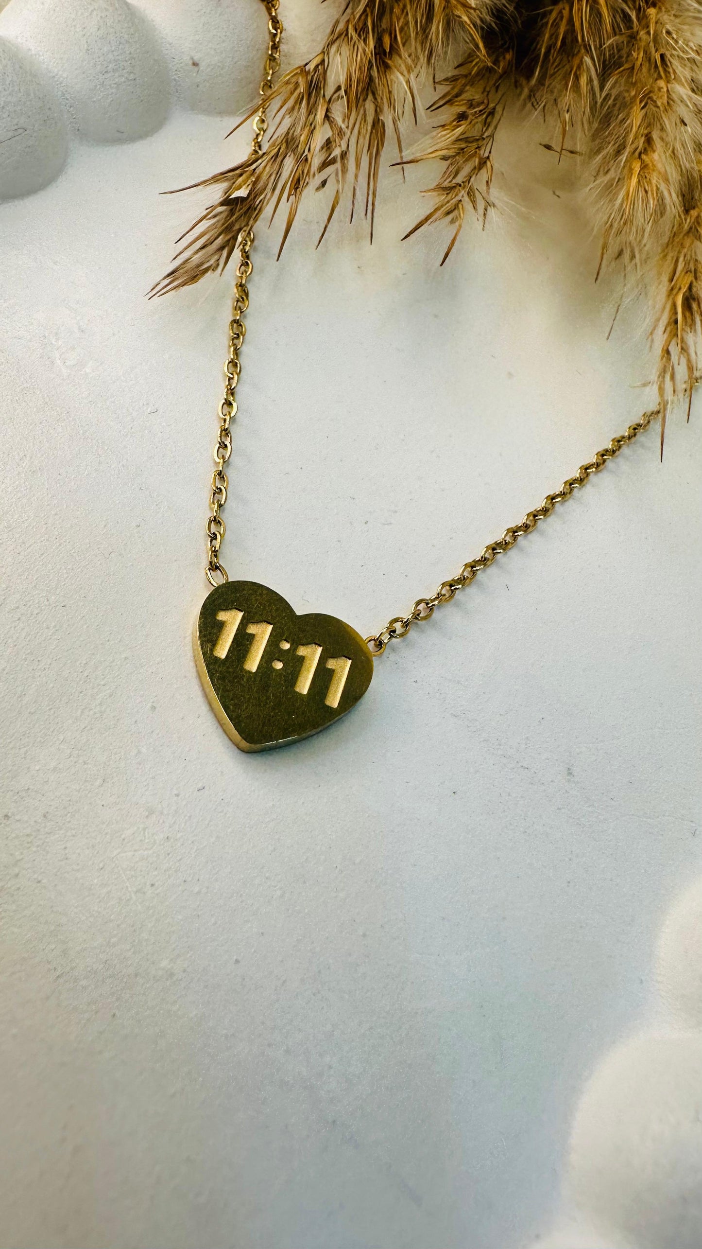 11:11 Heart Manifestation Pendant Necklace