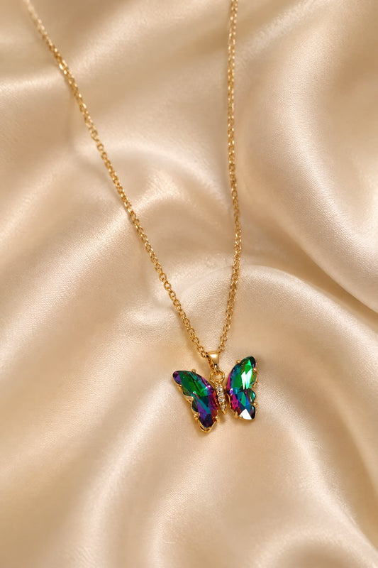 Flutter Butterfly Pendant Necklace