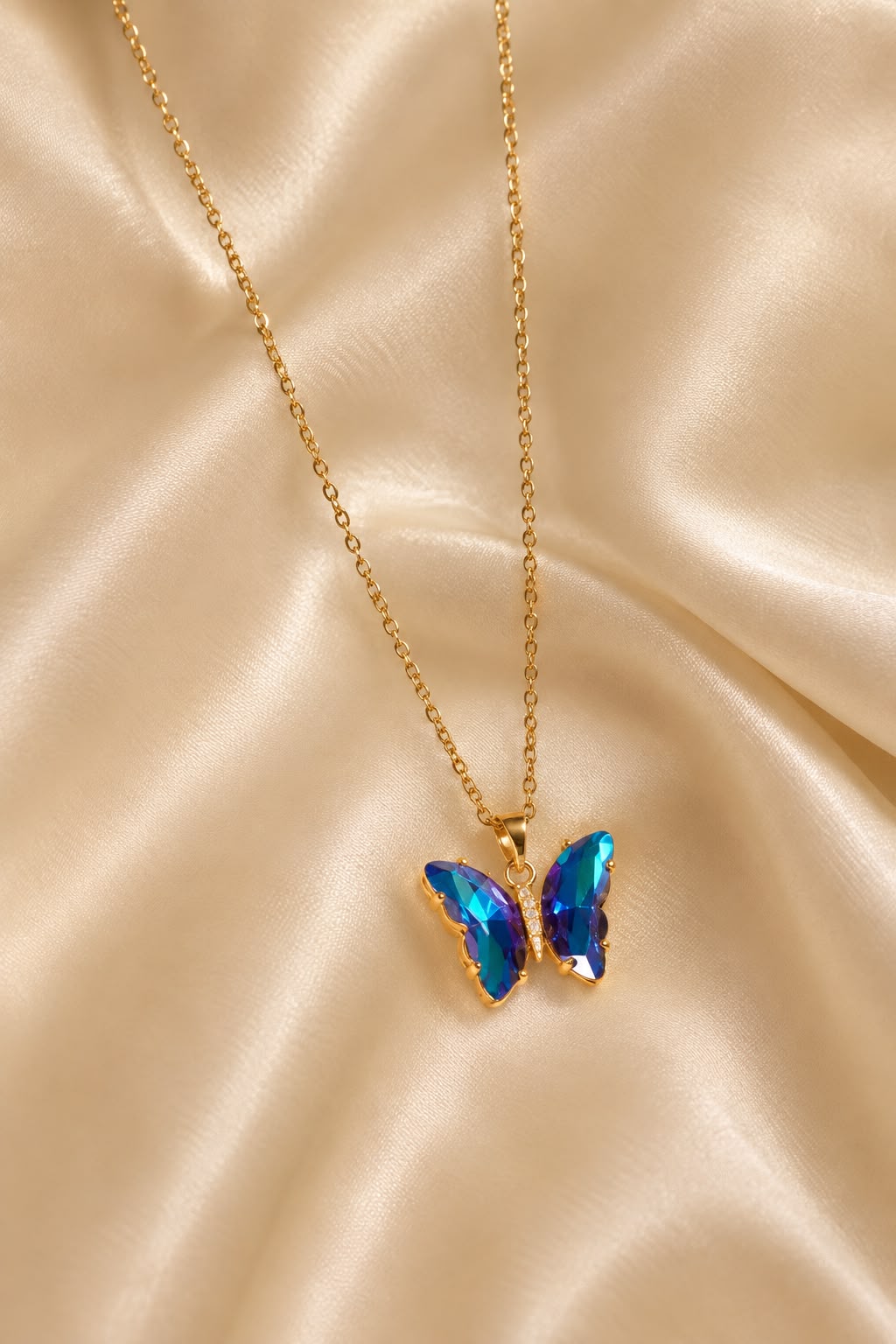 Flutter Butterfly Pendant Necklace