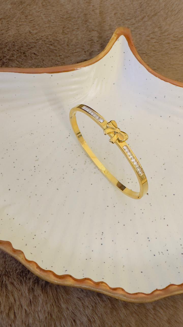 Bella Bow Studded Bangle Bracelet