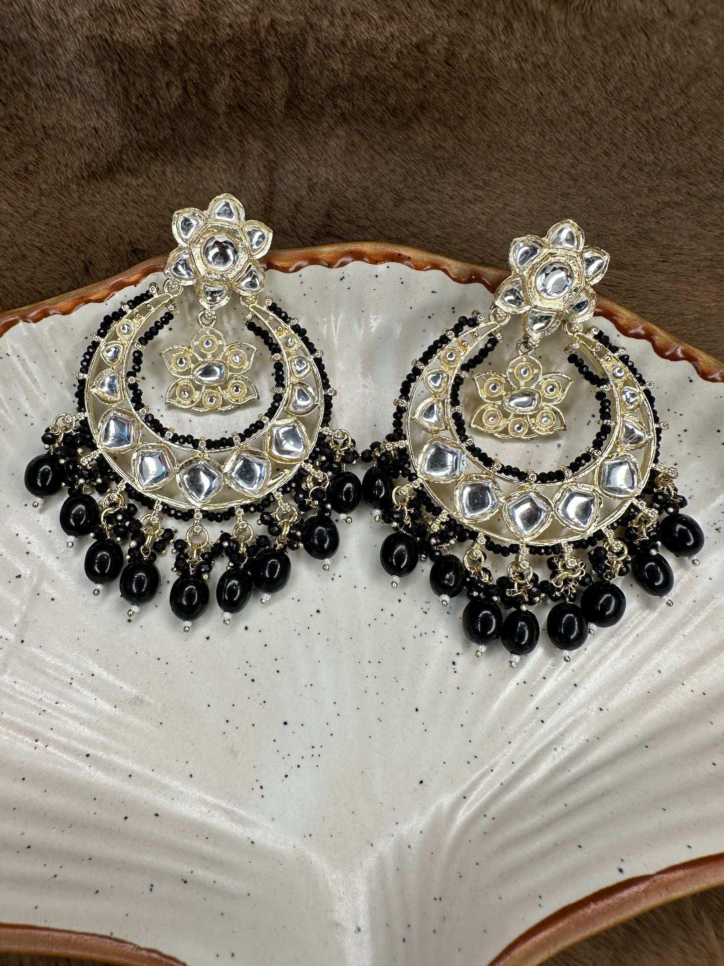 HeyBae Black Oxidized Silver Earrings