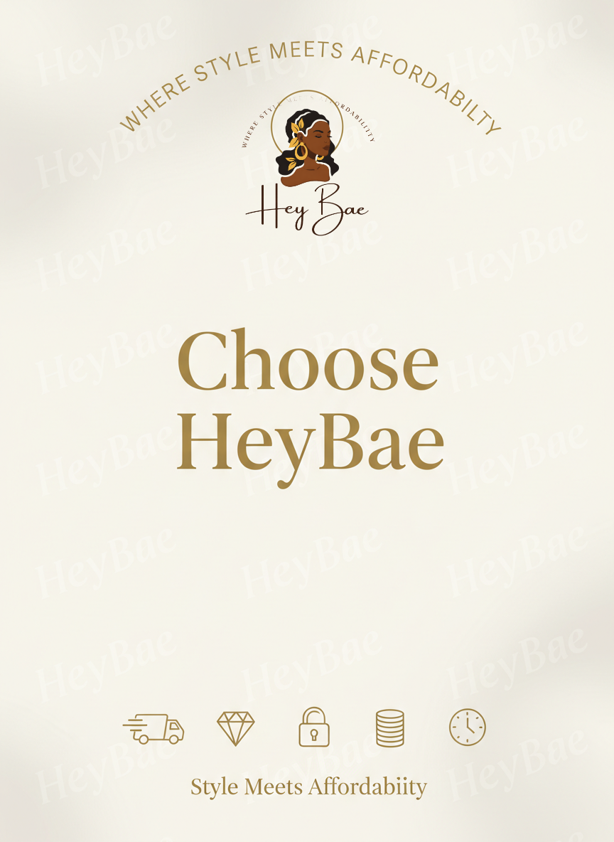 Promotional graphic for Hey Bae with brand logo and text on a light background