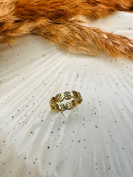 Elegant Stainless Steel Anti-Tarnish Band Ring for Women & Girls