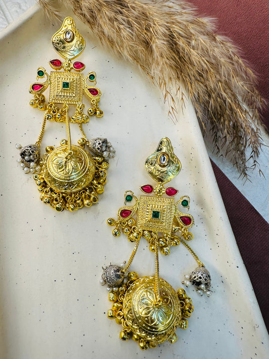 Hey Bae Handcrafted Floral Stone Earrings