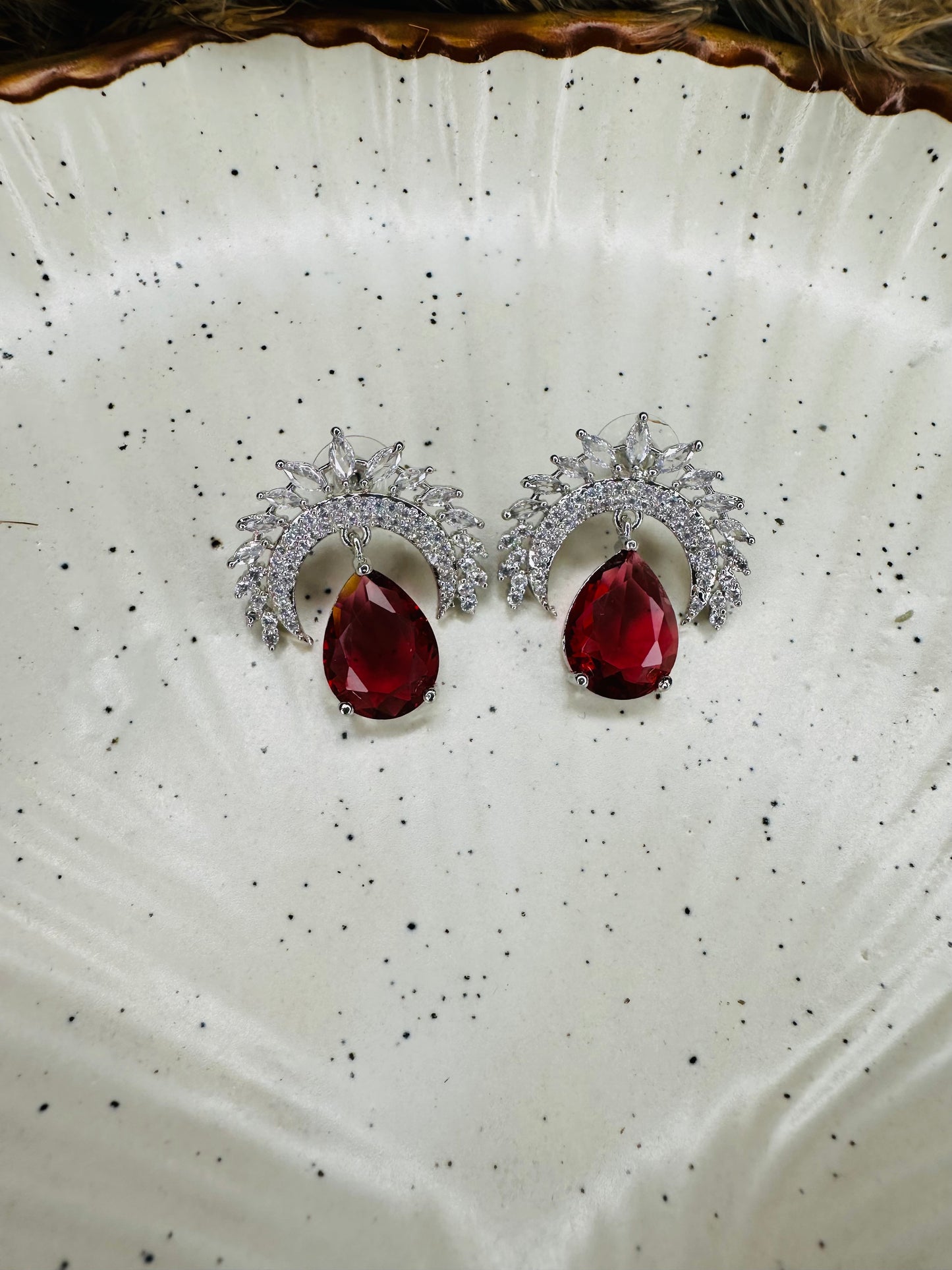 HeyBae AD Stud Teardrop Earrings designed for ethnic wear styling
