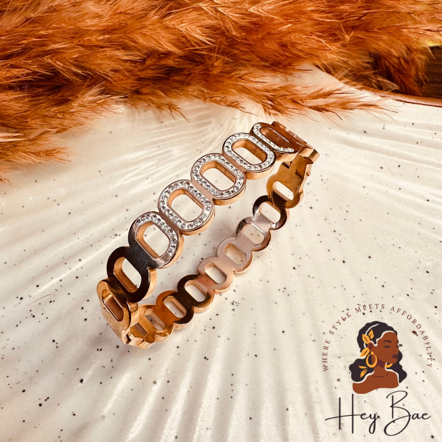 Set of 2 HeyBae Anti-Tarnish Gold Plated Kada Bangles for Women