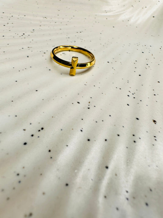 HeyBae Anti Tarnish Gold Statement Ring with premium packaging