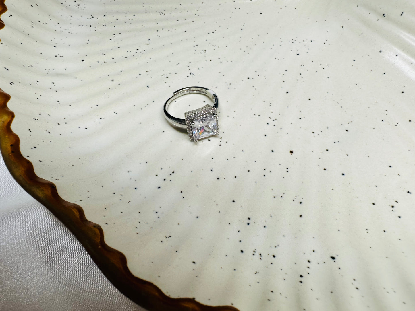 HeyBae Elegant Adjustable American Diamond Ring – For Any Occasion