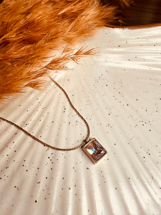 Elegant solitaire pendant necklace for women by HeyBae