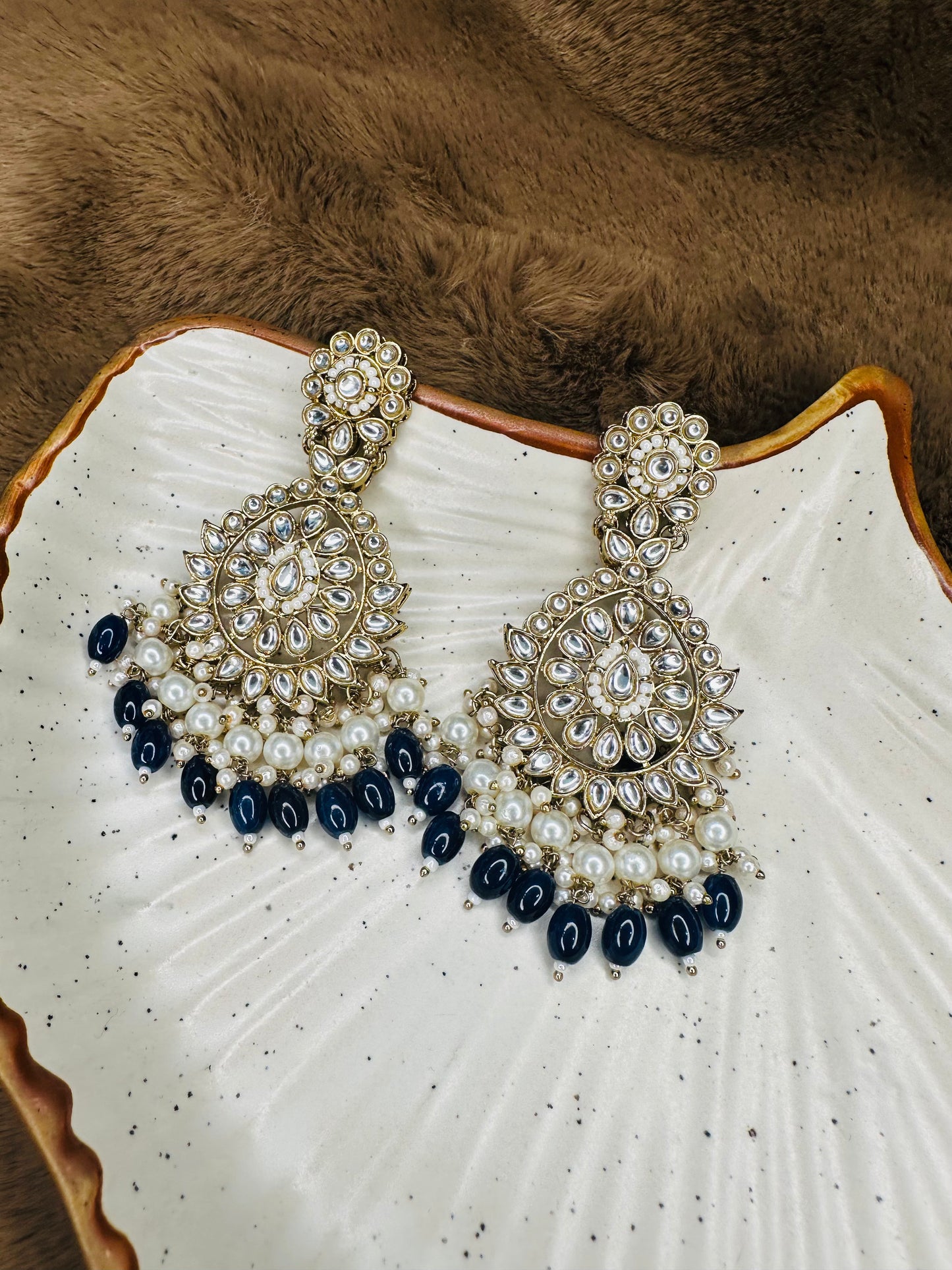 Pair of HeyBae Anti-Tarnish Ethnic Hoop Earrings