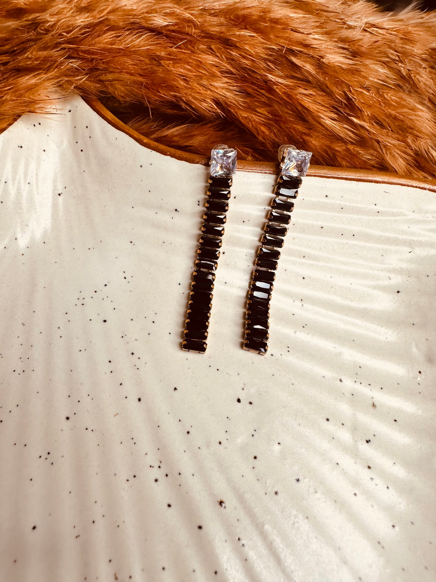 HeyBae Anti-Tarnish Long Crystal Dangler Earrings in Premium Gift Box