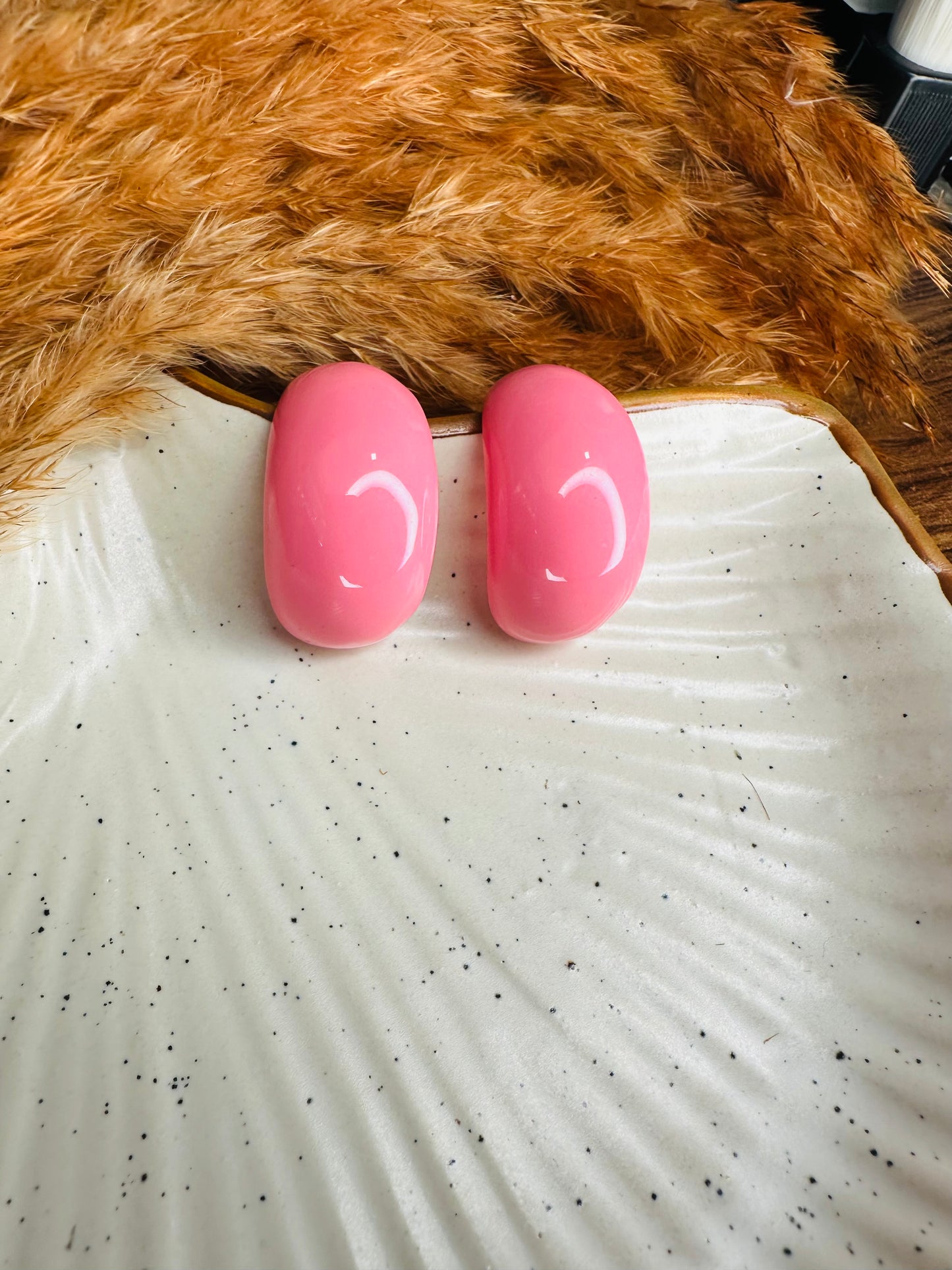 HeyBae Pink Hoop Earrings in Premium Gift Box Packaging