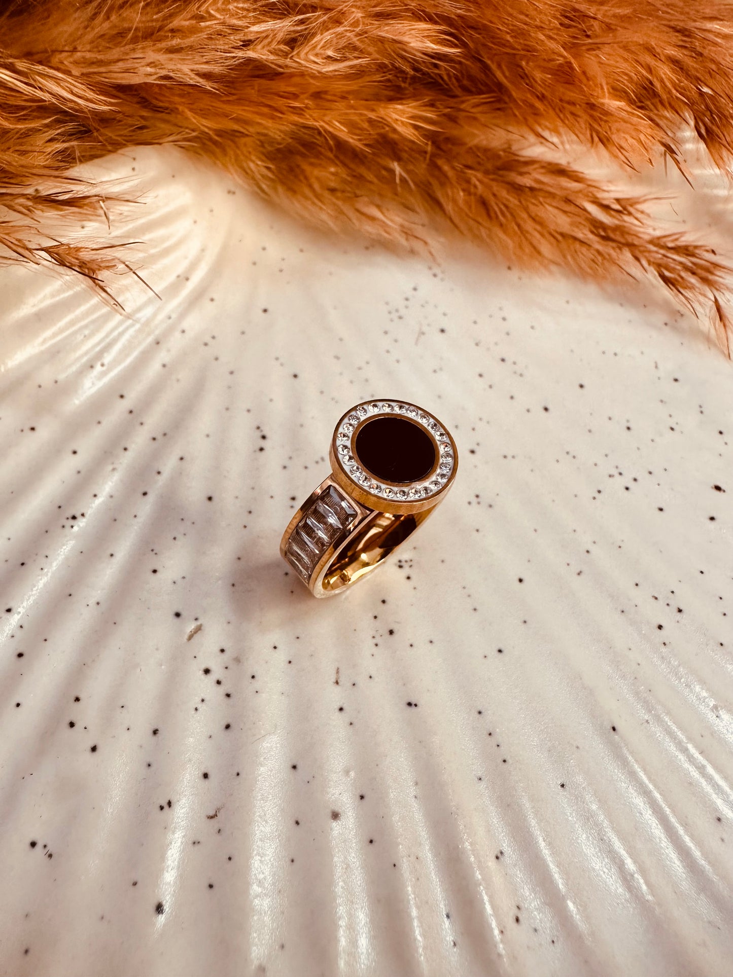 Premium HeyBae AD studded adjustable ring β perfect for daily wear, parties & gifting