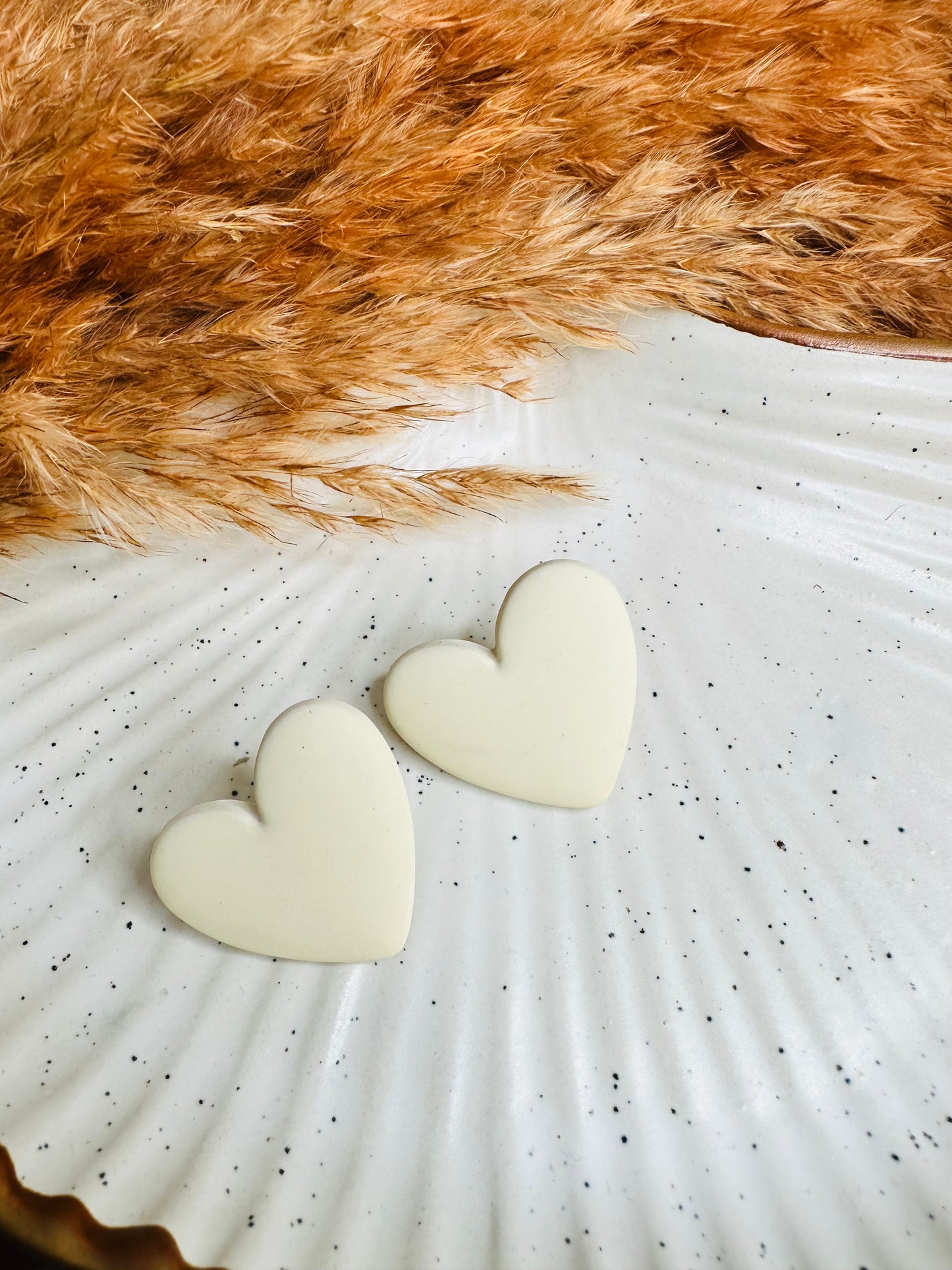 Fashion Display of HeyBae Purple Heart Statement Earrings for Women