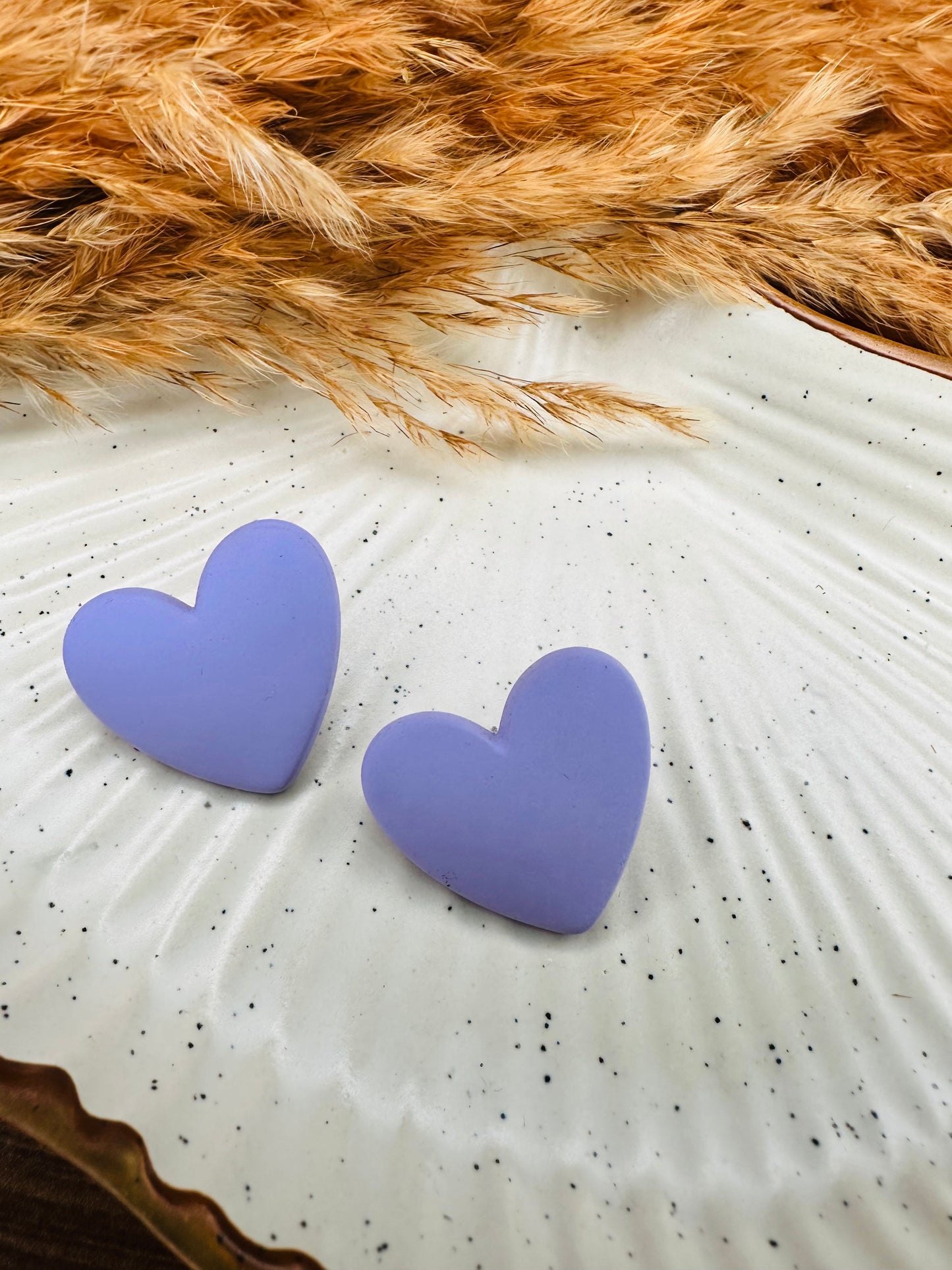 HeyBae Purple Heart Statement Earrings Styled with Indo-Western Outfit