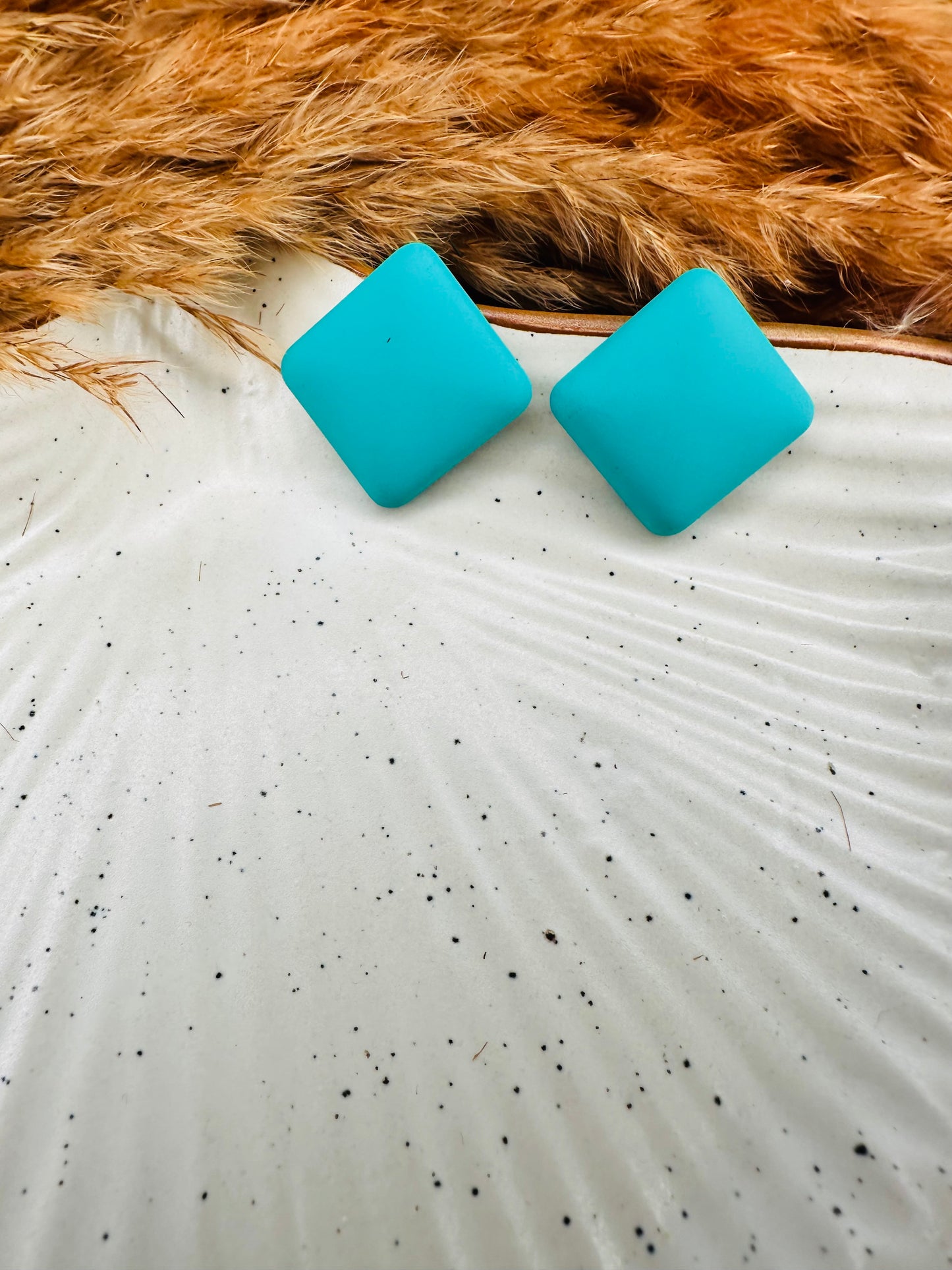 HeyBae Quirky Square Earrings Styled for Party and Festive Occasions