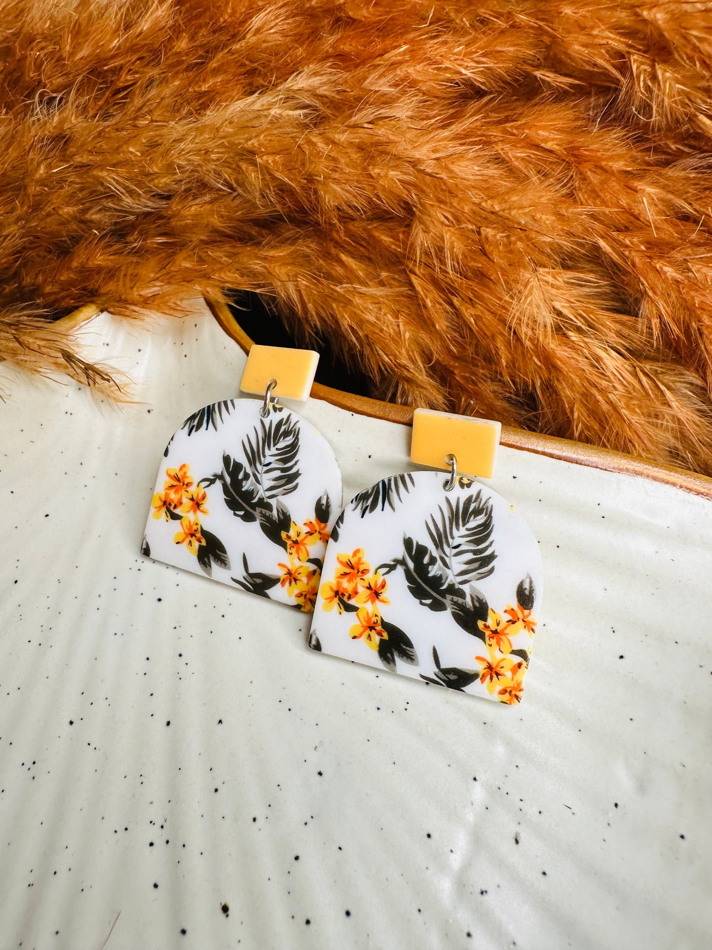 Front View of HeyBae Quirky Statement Earrings for Women – Ethnic & Western Style