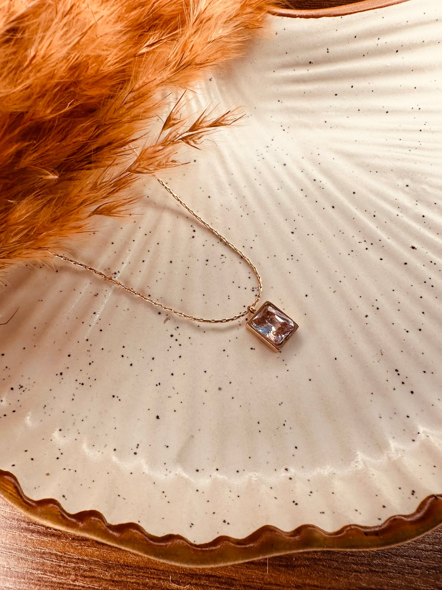 Rose gold solitaire necklace anti-tarnish and affordable ₹499