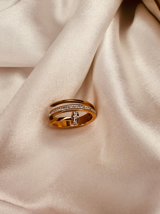 Stylish studded nail design ring for women in rose gold – HeyBae jewelry